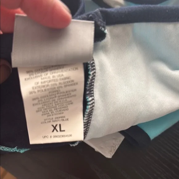 Athletic Works Blue and White Crop Top 50 - Picture 4 of 4